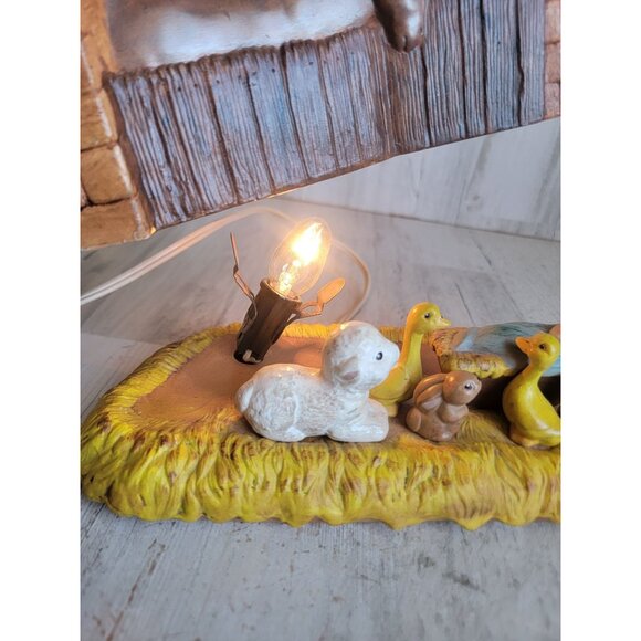 BB vintage ceramic nativity scene stable animals Jesus Xmas home decor - Picture 10 of 11